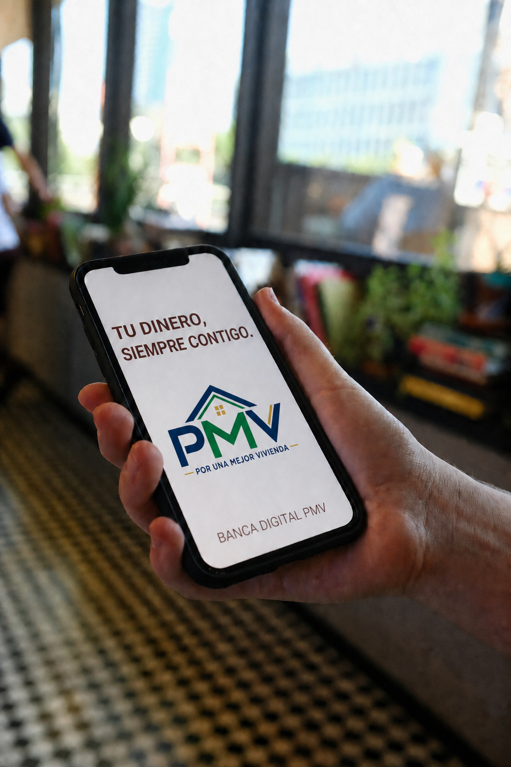 Persona utilizando servicios digitales